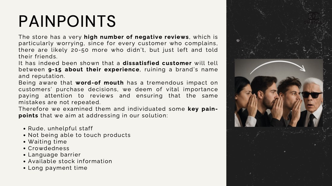 Chanel at the Piazza di Spagna, a servicescape problem, page 5