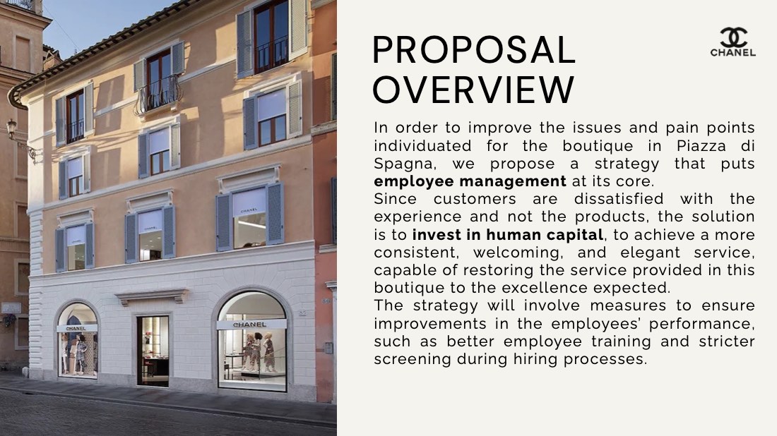Chanel at the Piazza di Spagna, a servicescape problem, page 16