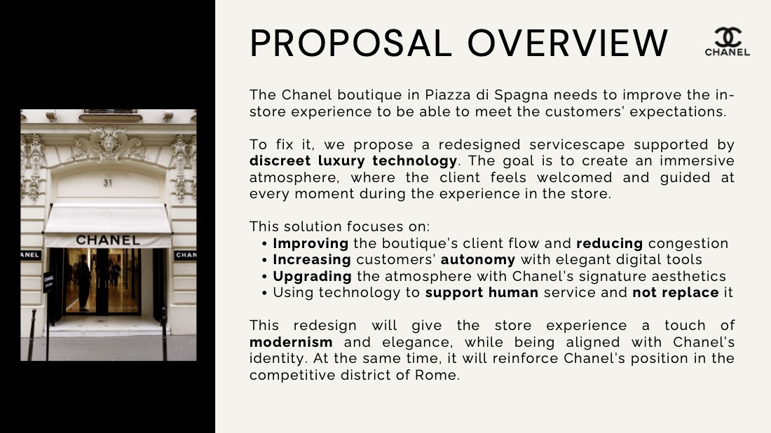 Chanel at the Piazza di Spagna, a servicescape problem, page 25