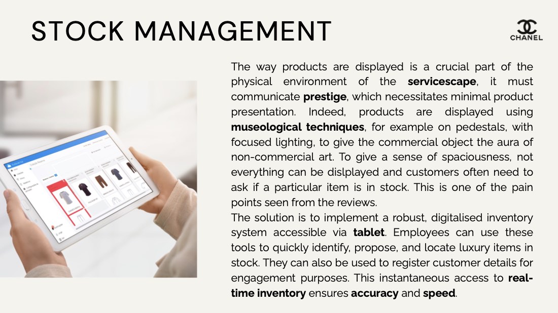Chanel at the Piazza di Spagna, a servicescape problem, page 32